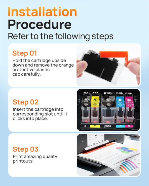 10 Pack 280 281 XXL Ink Cartridges Replacement for Canon 280 281 Ink cartridges PGI280XXL CLI281XXL Compatible with PIXMA