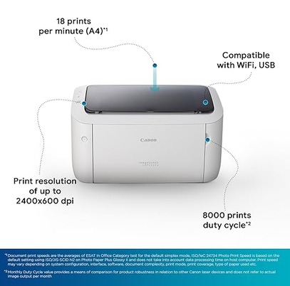 Canon imageCLASS LBP6030W Wi-Fi Mono Printer, Windows, Mac and Linux Support
